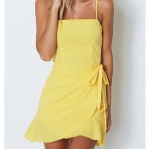 White Fox Yellow Mini Dress